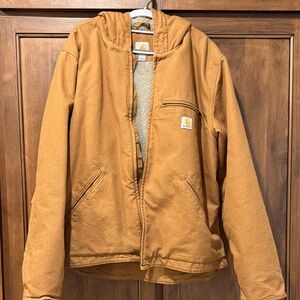 Carhartt Mens Brown Zip-Up Hoodie